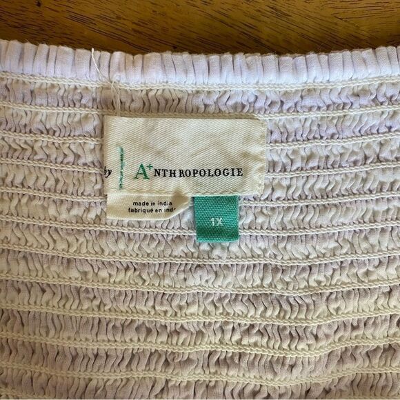 Anthropologie Bustier Top Striped Seersucker Printed Sleeveless Crop Top Size 1x - Picture 7 of 11